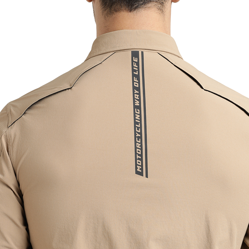 더블 포켓 퍼포먼스 카키 셔츠